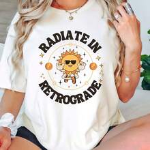 Radiate In Retrograde T Shirt, Retro Astrology Sun , Coic Energy Shirt For Zodiac Lovers, Celestial Groovy Vibes , Mystic Moon220G Heavyweight 100% Cotton T-Shirt . This Offers A Structured Fit, Soft Feel, And Long-Lasting Wear. Perfect For Casual Styletops For Wo Vintage Clothes Wo Clothes Wo Vintage Wo Tops Mujer Cute Tops Wo Cotton Wo Clog Halloween Camisas Summer Clothes Wo Casual Punk Western Tops Wo Fourth Of July Outfit Kpop Cowboy Outfits For Wo Ry Ropa 100% Cotton Y7k Ing Cute Gothic Wo Clothes Black And White Top Vintage Tops Cloth For Wo White Goth Inawly Retro Clothes For Wo Korean Fashion Wo Camisas Para Mujer - White - View 1