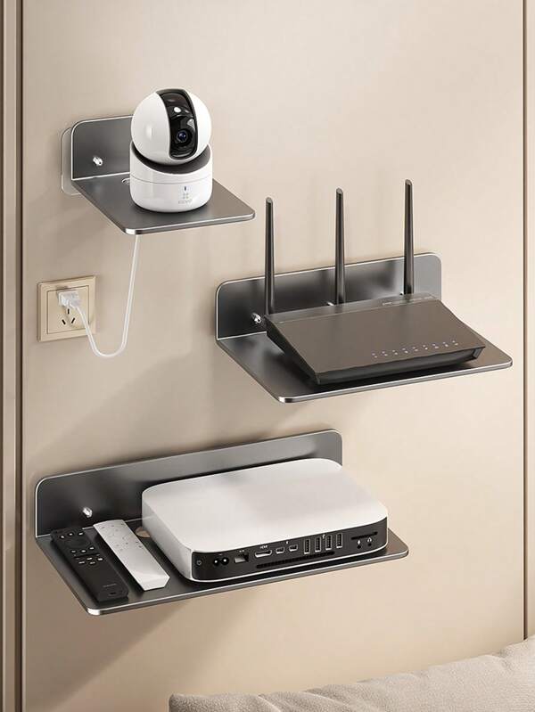 1 Stück kleine Monitore & Lautsprecher Wandhalterung, auch für Sicherheitskameras, WLAN-Router, Deko, Pflanzen, Fotos, Küche, Boxen und mehr, universell