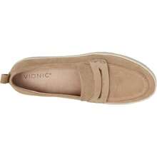 Vionic Uptown I6609L1200 Loafer Women 7 Beige Suede Moc Toe Casual Shoes RHS4028