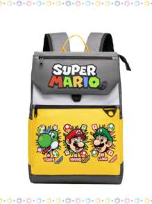 Super Mario Mario Game Theme Schoolbag Casual College Men And Women Anime Storage Shoulder Bag