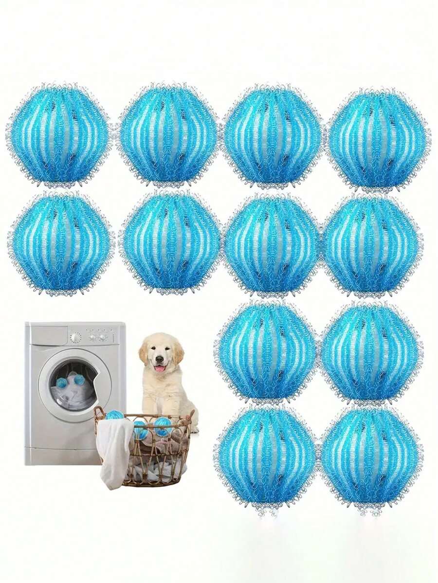 Bolas para eliminación del pelo de mascotas en la lavadora, bolas esponjosas para la colada - Anti, bolas de limpieza para la lavadora, atrapapelusas reutilizables y duraderas, mantiene la ropa y la ropa de cama sin pelos, esencial para los dueños de mascotas - mejora tu experiencia de lavandería