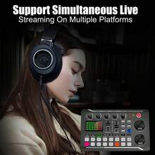 Podcast Equipment Bundle,Recording Studio Package With Voice Changer, Live Sound Card - Audio Interface For Laptop Computer Vlog Living Broadcast Live Streaming