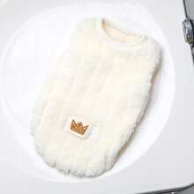 秋冬宠物毛绒背心，小型犬和猫咪服装，狗衣服和猫咪保暖背心 - 紅色 - 查看 7