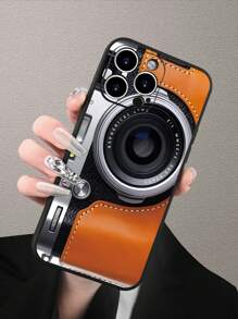 1pc Vintage Camera Pattern Creative & Personalized Phone Case, Suitable For Gifting To Boyfriend, Friends, Girlfriends, Family, Siblings, Co-Workers, Lovers, Classmates, As Birthday/Holiday Gifts, Black Matte Soft Protective Cover For IPhone13/16/15/14/13/12/11/Pro/ProMax/X/XR/XS/XSMAX/7/8/PLUS And Models