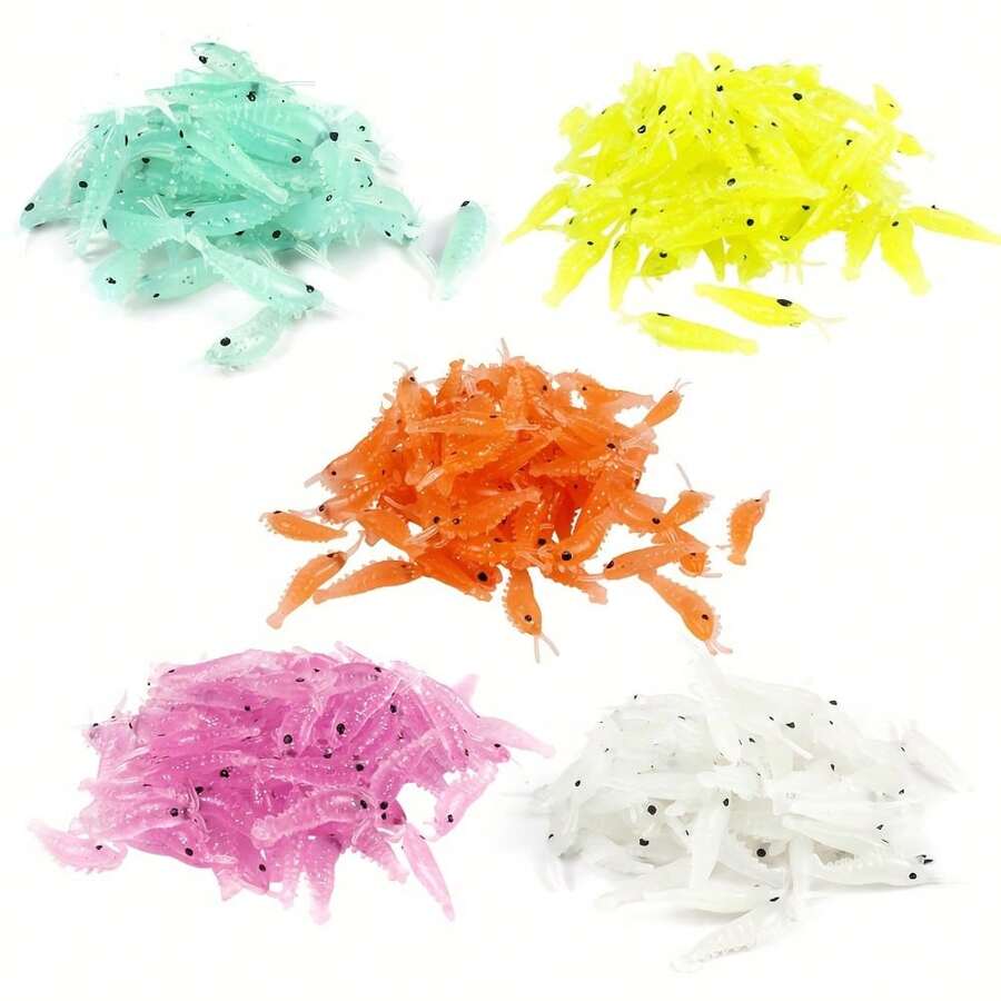 50 个/包逼真的沉没软虾鱼饵，带储物盒，适合淡水和咸水钓鱼，很棒的礼物