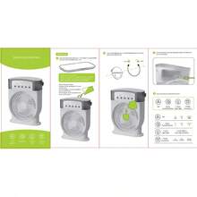 USB Rechargeable Mini Cooling Fan With 5-Hole Mist Spray, Desktop Fan, Portable Humidifying Cooling Fan For Home, Office, Travel, 1500mAh - Multicolor - View 7