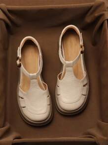 Women Flat Sandals - 米色 - 查看 2