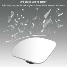 2pcs Car Rearview Mirror Car Blind Spot Mirror 360 Car Reversing Auxiliary Mirror Glass Borderless Fan-Shaped Small Round Mirror