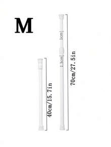 1pc Punch-Free Multi-Functional Telescopic Rod, Simple Installation, Perfect For Bathroom Shower Curtain Rod, Balcony Drying Rod, Wardrobe Hanging Clothes Rod, Door Window Hanging Curtain Rod, Curtain Rod Holder, Bathroom Accessories