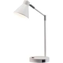 Local Delivery-O'Bright Astrum - LED Desk Lamp With Dual USB Charging Ports, 100% Metal, 270 Degree Swivel Arms, Soft White Light (3000K), Bedside & Home Office Table Lamp, ETL Listed, Black - 白色 - 查看 1