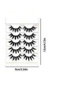 5 Pairs Cartoon Style False Eyelashes, Moist Appearance, Japanese Character Cosplay, Dense & Tapered Thai Eyelash Strip Lashes,Lashes,Eyelashes,Fake Lashes - Spiky Manga Lashes - View 2
