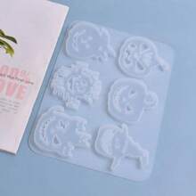 Funny Pumpkin Lamp Silicone Mold Halloween Decoration DIY Pumpkin Crystal Epoxy Mold Room Listing Cake Decoration Tool