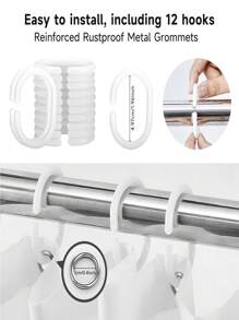 1/4 Stück wasserdichter Polyester Duschvorhang mit Löwenzahn- und Libellenwasserfarb-Muster, inklusive Haken zur Verschönerung Ihres Badezimmers