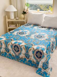 1 Pc Bed Sheet, Soft & Comfortable Mattress Protector, Valentine's Gift Bedding, Children Cartoon Love Geometric Pattern Bed Sheet Set, Heart Shaped Design Bedding Set, Home Decor, Fits Twin, Queen, King Size Beds, Washable