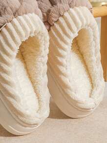 Warm Indoor Slippers For Home, Couple Non-Slip Plush Lounge Shoes For Winter, Maternity Wear