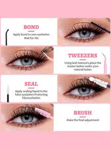 590/570/530 簇状单根睫毛册 大容量 10D+20D+30D+40D+50D+60D+80D+100D 10-16 毫米混合长度簇状睫毛加长增厚蓬松睫毛初学者 DIY 睫毛延长套装 在家佩戴分段睫毛持久睫毛束睫毛 睫毛簇、睫毛簇、单根睫毛、睫毛、假睫毛 - D - 查看 7