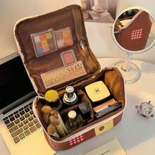 Bolsa de cosméticos de alta calidad con diseño de dopamina para niñas, bolso con gran capacidad y compartimentos, organizador de viaje impermeable, bolsa para maquillaje, bolsa para artículos de cuidado