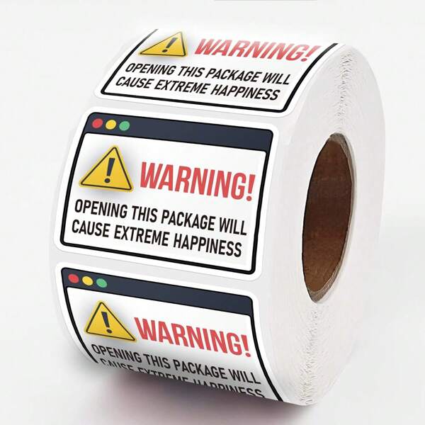 1 rouleau, 500 feuilles Apporter des surprises et du bonheur, emballage cadeau avec étiquettes autocollantes, autocollants pour sceller les enveloppes, utilisés pour la décoration de fête, autocollants muraux en forme d'animaux, fournitures scolaires, rentrée scolaire