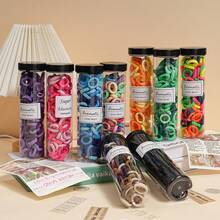 100pcs/Set Colorful Elastic Hair Ties, Non-Damaging Thumb Hair Rings, Suitable For Women And Girls Daily Use, Christmas Wholesale Hair Accessories, Christmas Gift, Christmas Decoration