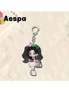 Porte-clés acrylique Aespa, crochet de sac à dos, fournitures scolaires étudiantes, cadeau