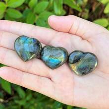 Đá Labradorite sáng bóng hình trái tim – Pha lê đánh bóng theo phong cách Bohemian dùng để trang trí nhà cửa, mát-xa và những dịp đặc biệt như Giáng sinh, Ngày lễ tình nhân, Ngày của mẹ, Ngày của cha hoặc Lễ tốt nghiệp - Nhiều màu - Xem 12