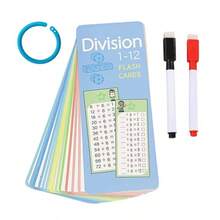 15 piezas Tarjetas creativas de matemáticas de suma, resta y división, adecuadas para estudiantes, tarjetas de práctica de matemáticas para el regreso a la escuela (tarjetas de división de color aleatorio) - Conjuntos - Ver 5