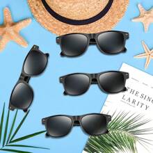 NEBURORA 6 Pack Black Bulk Retro Black Shades Party Adult Men Women Summer Beach Party Accessories