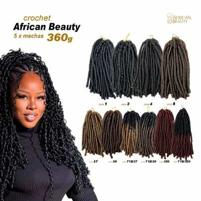 Cabelo Nina Softex Pacotão Crochet Braid 360 Gramas 5x1 Pacotão Faz Cabeça PRETO