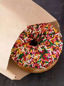 10/100个牛皮纸三明治袋，防油一次性食品袋，适用于汉堡、甜点、炸鸡 | 派对、餐饮、餐车的防漏零食包装 | 婚礼生日