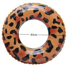 New Brown Leopard Print Swimming Ring, Adult Beach Funny Leopard Print Swimming Ring, Party Swimming Ring