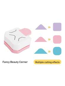 1 件三合一纸板切割脚美容多角度切纸机照片修剪和切角多色圆角倒角器手动压花返校季好物，学校用品，返校 - 彩色 - 查看 7