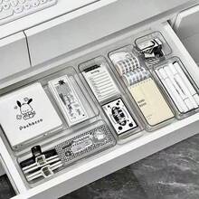 Organizador Multiuso Kit 4 Acrimet Gavetas Armários Geladeiras Pote Acrílico Cristal Empilhável Transparente - Transparente - Visão 3