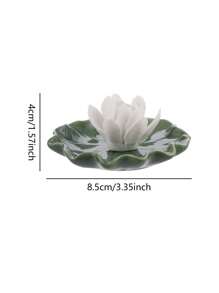 1 Set kreativer Lotus Keramik Räucherstäbchen Halter, Räucherstäbchen Ablage, vier Farben, verbessert die Atmosphäre, dekoriert und meditiert Zuhause und Yoga Studio, geeignet für Gebete Zuhause, Heimdekoration, Bürodekoration