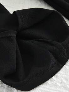 Set de 2 piezas de ropa casual de primavera/otoño para niñas pequeñas, que incluye blusa de manga larga con cuello de solapa a rayas y pantalones campana de unicolor - Blanco - Ver 9
