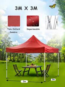 3x3 Carpas Para Jardin Repuesto De Lona Toldo Impermeable