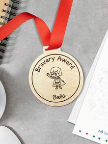 Personalised Engraved Wooden Medal Children Well Done Medal | Well Done Medal L Trophy Medal | Medal | Well Done Awards. Personalised Wooden Medals For Sports, Back To School .Achievements, Customize Wooden MEDALS For The Graduation Season - Multicolor - View 3