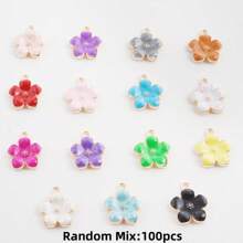 20/50/100 peças sortidas de pingentes de esmalte, incluindo coração, pimenta, borboleta, flor e mini corações, cor aleatória, adequado para decoração de bolsas, faça você mesmo joias de colar, pulseira, brincos