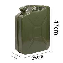 NetHong 5/10/20L Metal Jerry Can Car Storage Fuel Petrol Die Sel Oil Container + Spout - Army Green - View 11
