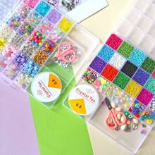 1 juego de pulsera de cuentas nueva, estilo casual y bonito, varios estilos a juego, estilo niña, colgante, arte decorativo, regalo para amigas, cuentas hechas a mano, ideal para uso diario y para regalar, crea tu propia pulsera a tu gusto.