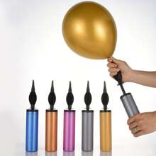 1 Piece Random Color Metal Balloon Pump Inflator Tube - Suitable For Latex And Foil Balloons, Party Decoration Accessory.