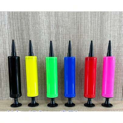 Mini bomba de mano, bomba de aire operada manualmente de plástico nueva, accesorios para globos [color aleatorio]
