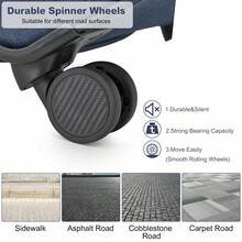 Lightweight Soft Case Luggage 20"/24"/28" & 3-Piece Set – Expandable Suitcase With Spinner Wheels, TSA Lock, Cabin Size Carry-On & Check-In Travel Bag For Business Trips, Holidays & Weekend Getaways – Unisex - Navy Blue - View 10