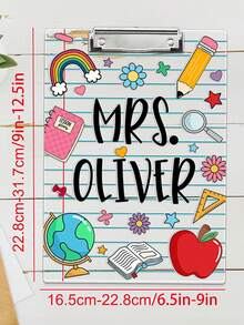 1pc Customized Acrylic Clipboard With The Teacher'S Name Printed On It,Personalized Teacher Clipboard, Teacher Appreciation Gifts, Teacher Gift, Custom Teacher Clipboard With Name, Teacher Acrylic Clipboard Gift - Notebook Clip - View 8