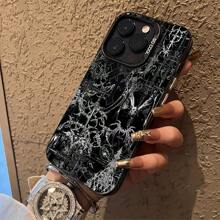 Gothic Mobile Phone Case, Designed With Skulls And Intricate Cross Patterns, Suitable For IPhone 16, 15, 14, 13, 12 And 11 Pro Models, Made Of TPU Material, And Provides Shockproof Protection