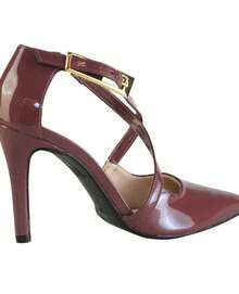 Sapato Scarpin Bebecê Feminino Elegante Salto Alto T9430-252 - Vinho - Visão 3