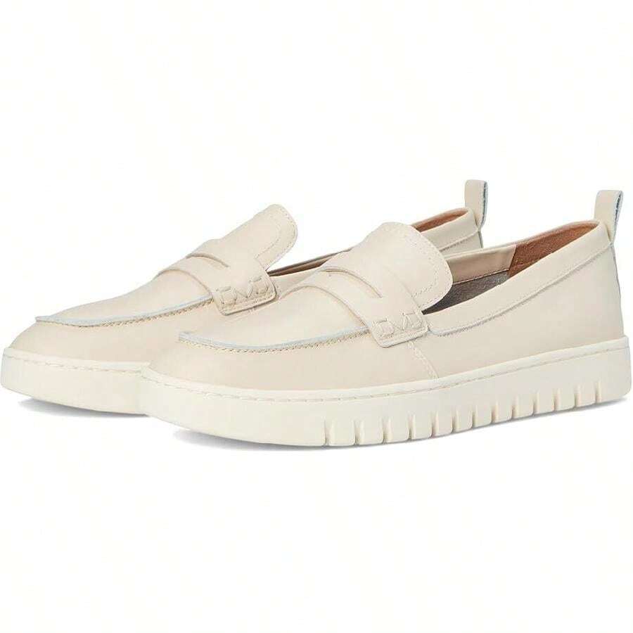 Vionic Uptown I6609L2 Loafers Women's US 6.5 Cream Leather Slip On Shoes KHD2744 - trắng - Xem 1