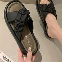 Women Flat Sandals - 黑色 - 查看 2