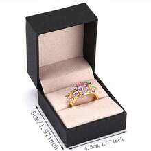 Procase 优质天鹅绒三层木制手链架，单层珠宝收纳展示架，适用于手镯、手镯、手表、发饰 - 带木制托盘，适用于女士收纳整理器旅行必需品返校宿舍收纳 - 彩色 - 查看 10