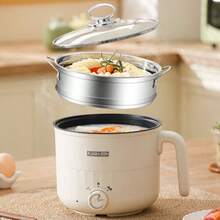 RAF 1-3 Person Mini Stainless Steel Electric Hot Pot With Double Layer For Home, Dorm, Office Use, Multi-Function Electric Pot, Electric Steamer Pot, Non-Stick Easy Clean - View 3