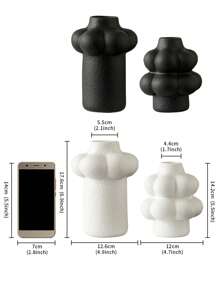 1 Peça Vaso Cerâmico em Forma de Nuvem, Vaso Floral, Decoração Elegante, Estilo Moderno Minimalista, Diversos Tamanhos, Adequado para Decoração de Casa, Quarto, Hotel, Restaurante, Presente de Formatura, Temporada de Casamentos, Lembranças